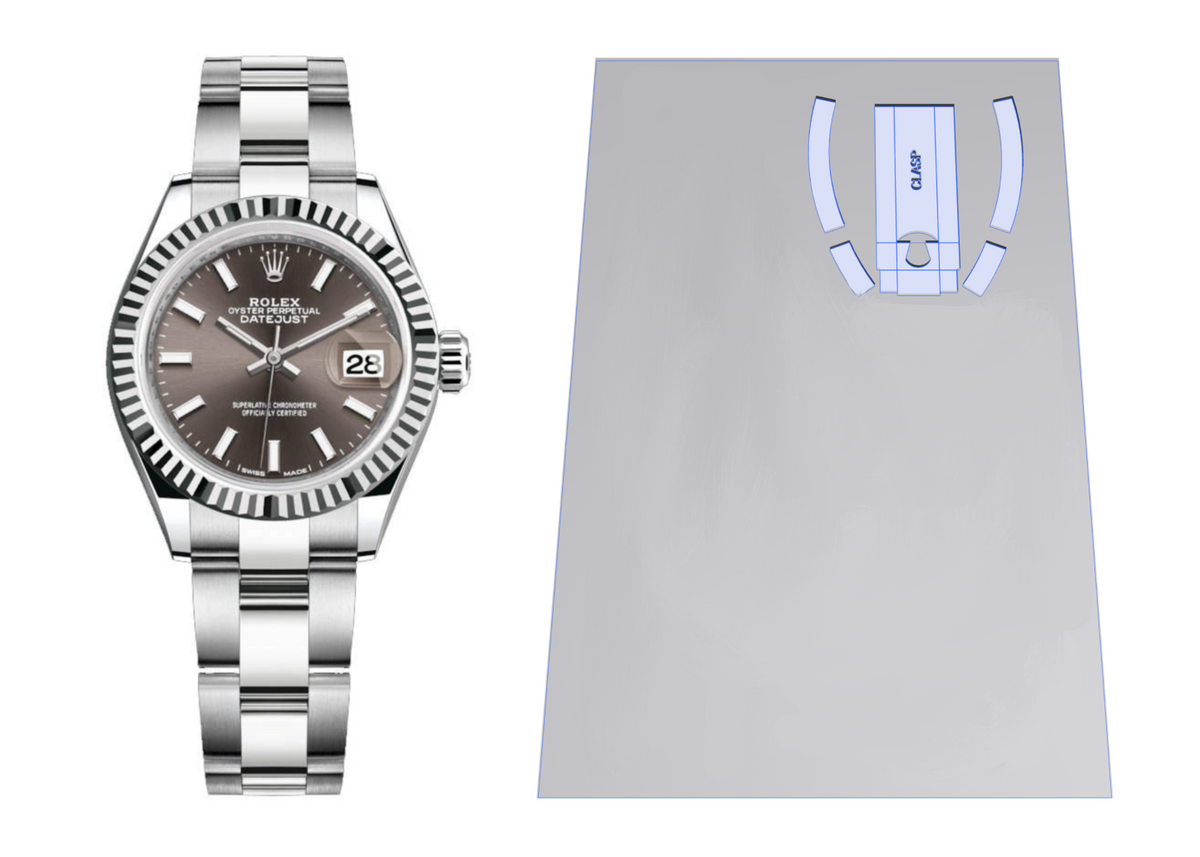 Rolex Lady-Datejust 28mm Oyster Ref: 279160 2X Clasp Protection Kit