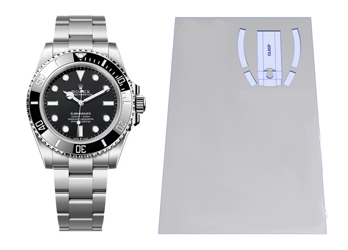 Rolex Submariner No Date Ref: 124060 2X Clasp Protection Kit