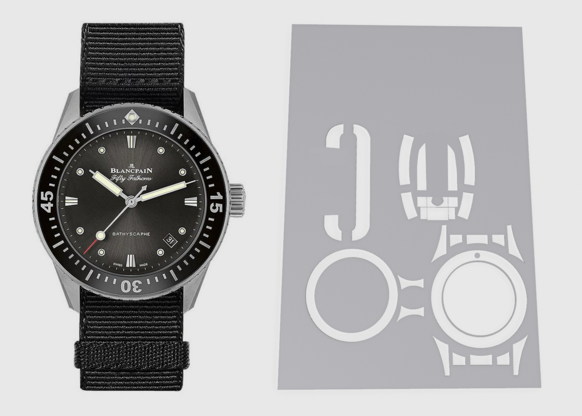 Blancpain Fifty Fathoms Bathyscaphe 38mm 5100B-1110-B52A Watch Protection Kit